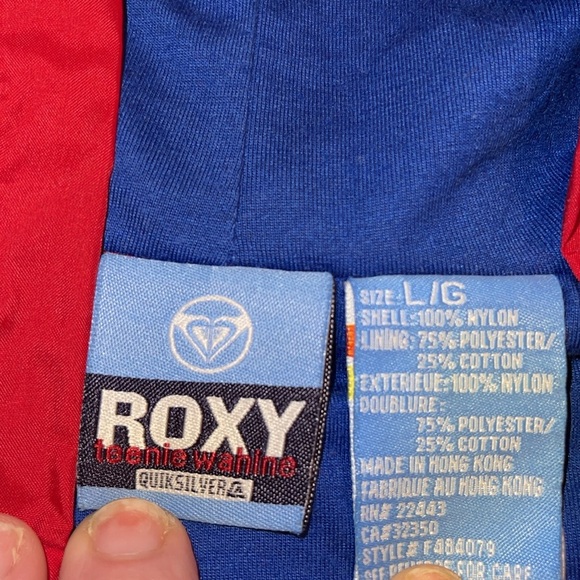 Roxy Teenie Wahine Pullover Windbreaker Kid’s large. I - Picture 2 of 4